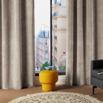 Rideau taupe Lilou 140x260 Atmosphera -  Le Dépôt Bailleul