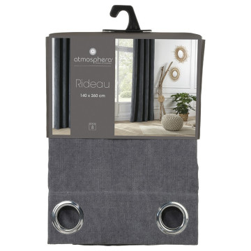 Rideau Memo gris foncé 140x260 Atmosphera