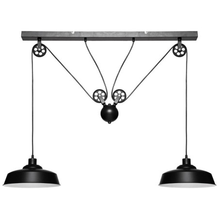 Suspension double métal L120 Ezio noir Atmosphera