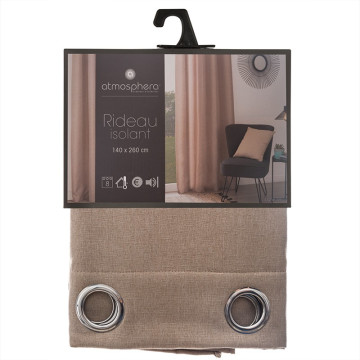 Rideau isolant Tim lin 140x260 Atmosphera - Le Dépôt Bailleul