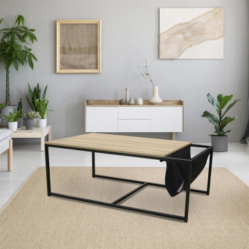 Table basse porte-revues structure métal Nate - Le Dépôt Bailleul