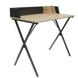 Bureau plateau effet bois Brice noir - Le Dépôt Bailleul