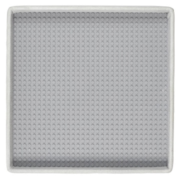 Coffre pouf pliable gris compatible briques - Le Dépôt Bailleul