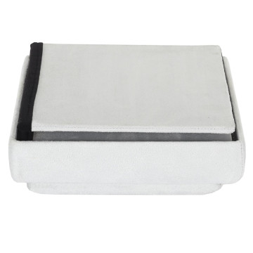 Coffre pouf pliable gris compatible briques - Le Dépôt Bailleul