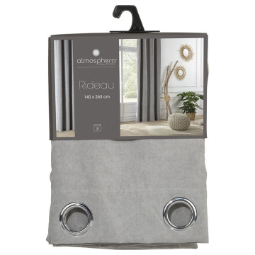 Rideau Memo gris clair 140x260 Atmosphera - Le Dépôt Bailleul