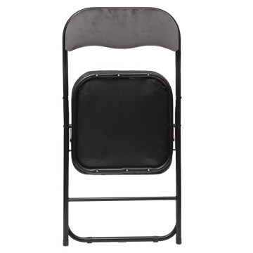 Chaise pliante velours gris 5five - Le Dépôt Bailleul