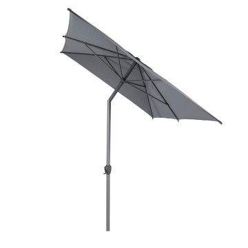 Parasol mat central 2x3 m Loompa ardoise Hespéride - Le Dépôt Bailleul