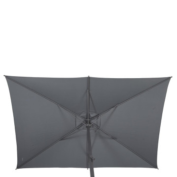 Parasol mat central 2x3 m Loompa ardoise Hespéride - Le Dépôt Bailleul