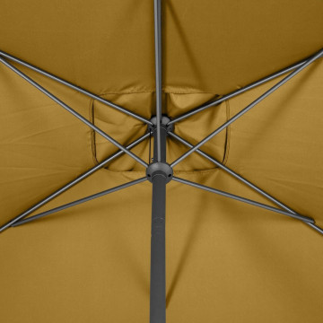 Parasol mat central 2x3 m Loompa moutarde Hespéride - Le Dépôt Bailleul