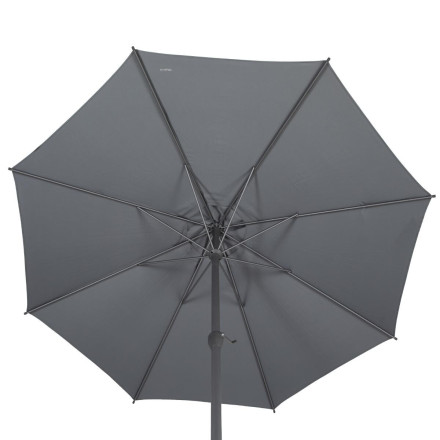 Parasol mat central rond 3m Loompa ardoise Hespéride - Le Dépôt Bailleul
