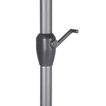 Parasol mat central rond 3m Loompa ardoise Hespéride - Le Dépôt Bailleul