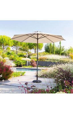 Parasol mat central rond 3m...