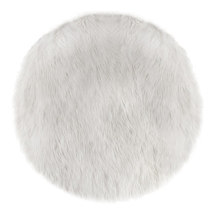 Tapis rond 90 cm fausse...