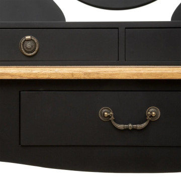 Coiffeuse noire 3 tiroirs Chrysa Atmosphera - Le Dépôt Bailleul