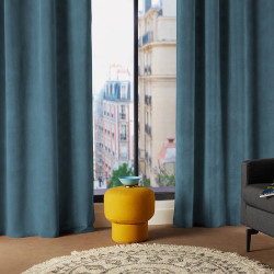 Rideau bleu Lilou 140x260 Atmosphera -  Le Dépôt Bailleul