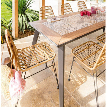 Chaise extérieure Lambada sésame & graphite Hespéride - Le Dépôt Bailleul