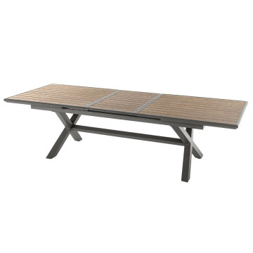 Table Axiome extensible 10p effet bois Hespéride - Le Dépôt Bailleul