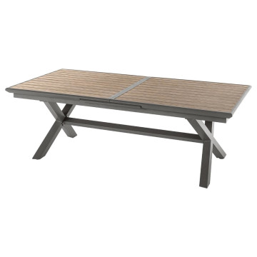 Table Axiome extensible 10p effet bois Hespéride - Le Dépôt Bailleul
