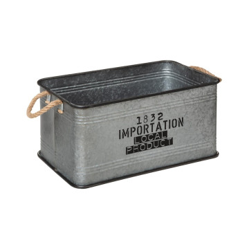 Lot de 3 malles métal gris plateau bois Atmosphera - Le Dépôt Bailleul