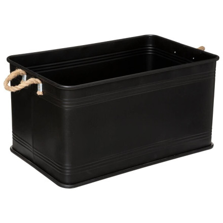 Lot de 3 malles métal noir plateau bois Atmosphera - Le Dépôt Bailleul