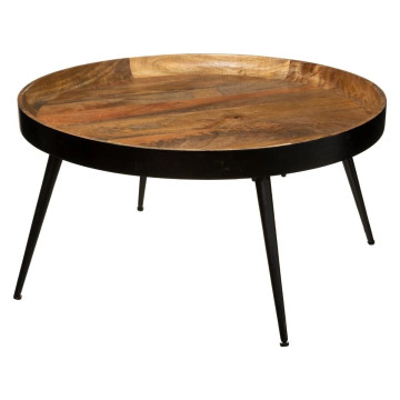 Table basse ronde D70 bois Siwan Atmosphera - Le Dépôt Bailleul