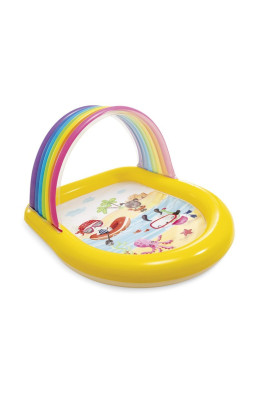 Piscinette fontaine arc en...