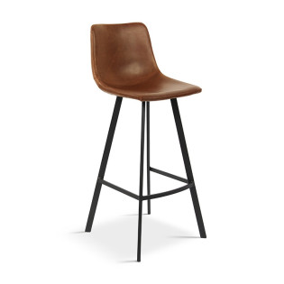 Tabouret de bar Ozan PU cognac