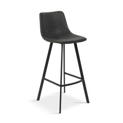 Tabouret de bar Ozan PU noir  - Le Dépôt Bailleul