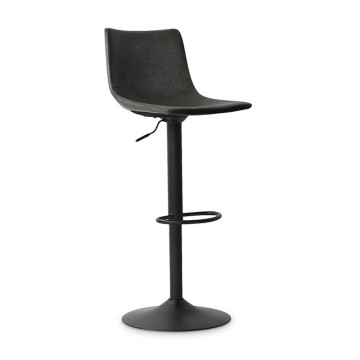 Tabouret de bar réglable Trevi PU noir - Le Dépôt Bailleul