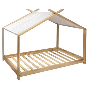 Lit tente 90x190 en bois sans matelas Atmosphera - Le dépôt Bailleul