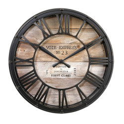 Horloge au style vintage de 39 cm de diametre - Le Depot Bailleul.