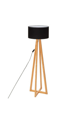 Lampadaire bois et noir...