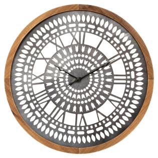 Horloge métal et bois D63...