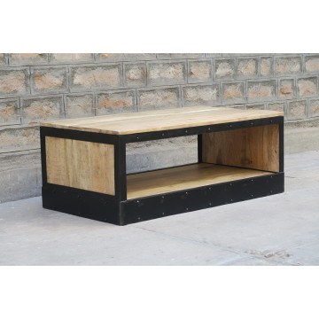 Table basse 2 niveau en métal et manguier - Le Dépôt Bailleul