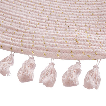 Tapis rose D90 à franges Atmosphera - Le Dépôt Bailleul
