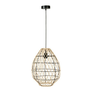 Suspension bambou Keji naturel et noir Ostaria - Le Dépôt Bailleul