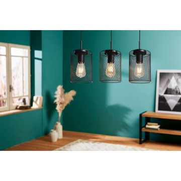 Suspension rampe grillage Ubi noir Ostaria - Le Dépôt Bailleul