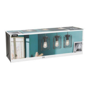 Suspension rampe grillage Ubi noir Ostaria - Le Dépôt Bailleul