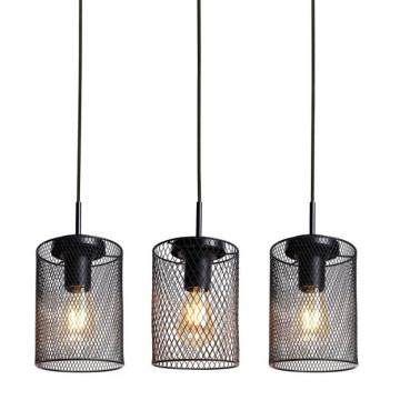 Suspension rampe grillage Ubi noir Ostaria - Le Dépôt Bailleul