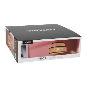 Suspension gigogne ronde cannage Yuca Ostaria - Le Dépôt Bailleul