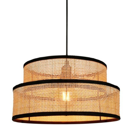 Suspension gigogne ronde cannage Yuca Ostaria - Le Dépôt Bailleul