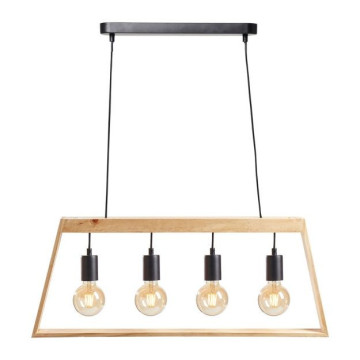 Suspension trapèze en bois 4 cordons Ostaria - Le Dépôt Bailleul