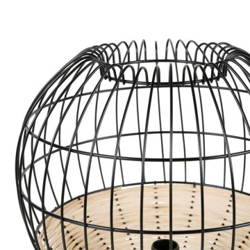 Lampe à poser Calypso boule rotin et métal Ostaria - Le Dépôt Bailleul