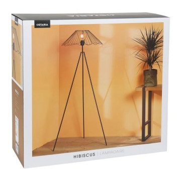 Lampadaire filaire métal Hibiscus noir Ostaria - Le Dépôt Bailleul