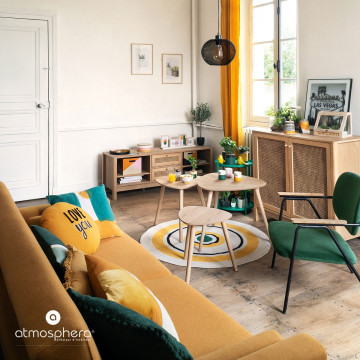 Tables basses Mileo bois lot de 3 Atmosphera - Le dépôt Bailleul