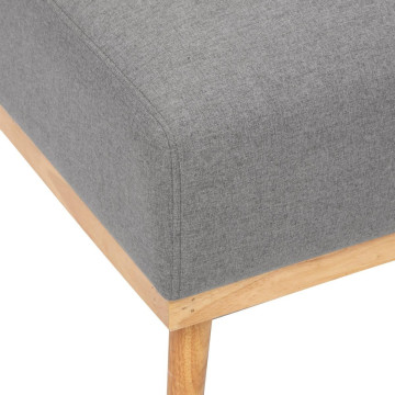 Fauteuil bas Andria pieds bois gris galet Atmosphera - Le Dépôt Bailleul