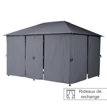 6 rideaux pour tonnelle Santorini gris ardoise - Le Dépôt Bailleul