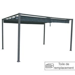 Toile coloris ardoise tonnelle rectangulaire Palmeira - Dépôt Bailleul