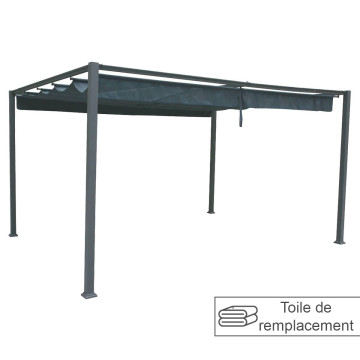 Toile coloris ardoise tonnelle rectangulaire Palmeira - Dépôt Bailleul