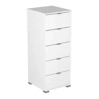 Chiffonnier 5 tiroirs blanc...